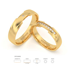 ALIYAH ANILLOS DE BODA ORO AMARILLO 18K - JOYERIA MARCVS ALIYAH ANILLOS DE BODA ORO AMARILLO 18K - JOYERIA MARCVS