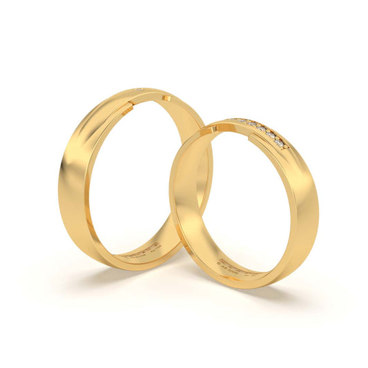 ALIYAH ANILLOS DE BODA ORO AMARILLO 18K - JOYERIA MARCVS