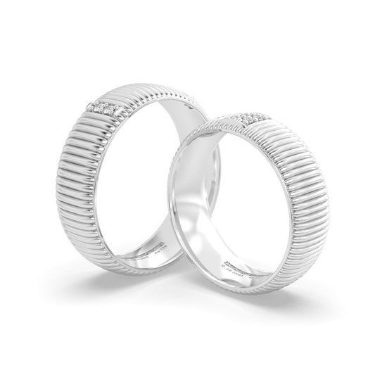 ASHTON ANILLOS DE BODA ORO BLANCO 18K - JOYERIA MARCVS