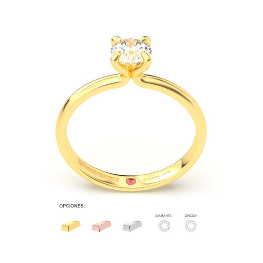 BAHIYA ANILLO DE COMPROMISO ORO 18K - JOYERIA MARCVS