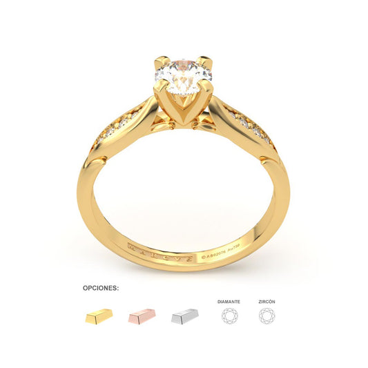 BEAU ANILLO DE COMPROMISO ORO 18K - JOYERIA MARCVS