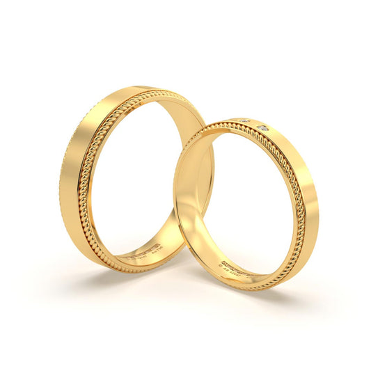 BONNIE ANILLOS DE BODA ORO AMARILLO 18K - JOYERIA MARCVS