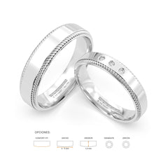 BONNIE ANILLOS DE BODA ORO BLANCO 18K - JOYERIA MARCVS BONNIE ANILLOS DE BODA ORO BLANCO 18K - JOYERIA MARCVS