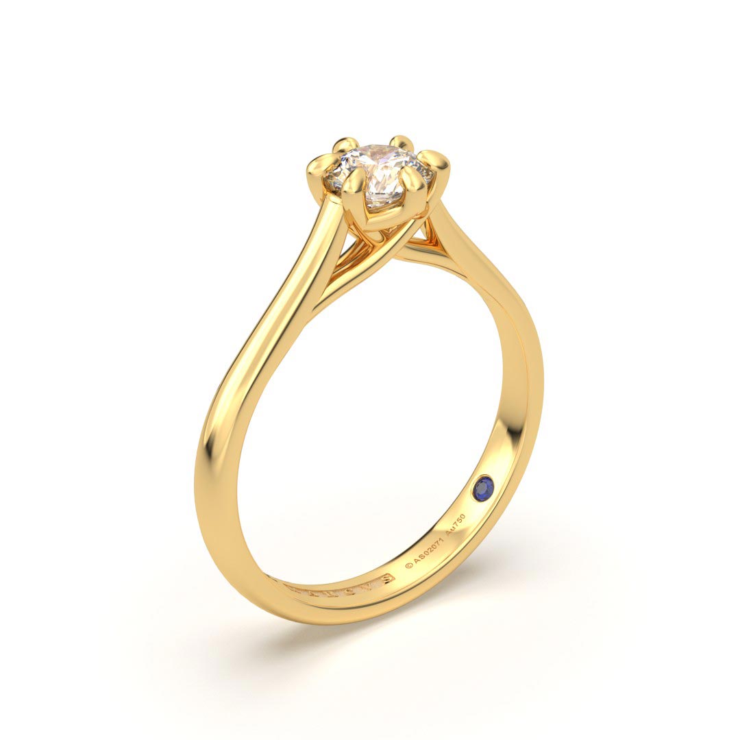 BOUDDI ANILLO DE COMPROMISO ORO 18K - JOYERIA MARCVS