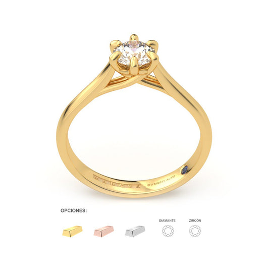 BOUDDI ANILLO DE COMPROMISO ORO 18K - JOYERIA MARCVS