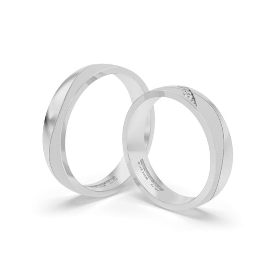 CELYSE ANILLOS DE BODA ORO BLANCO 18K - JOYERIA MARCVS