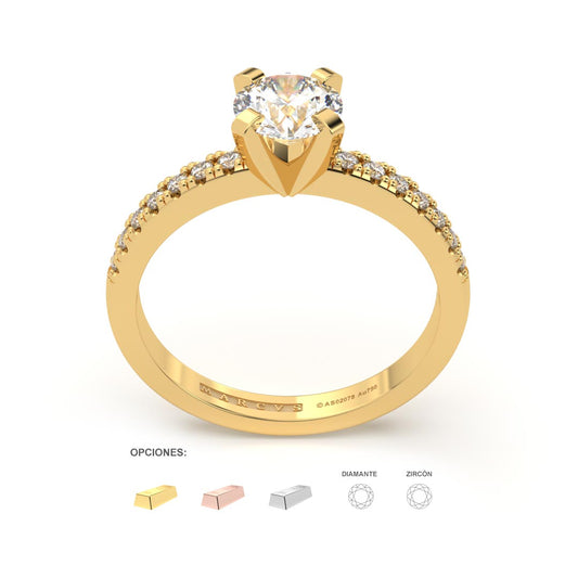 CLANCY ANILLO DE COMPROMISO ORO 18K - JOYERIA MARCVS
