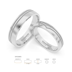 DAKU ANILLOS DE BODA ORO BLANCO 18K - JOYERIA MARCVS DAKU ANILLOS DE BODA ORO BLANCO 18K - JOYERIA MARCVS