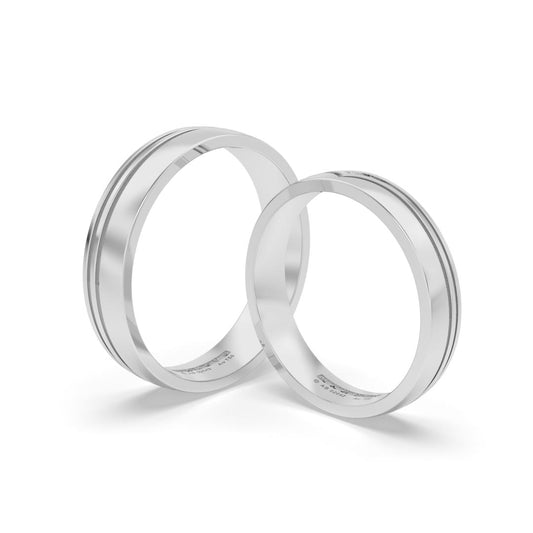 DAKU ANILLOS DE BODA ORO BLANCO 18K - JOYERIA MARCVS