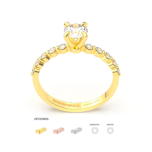 DAYNA ANILLO DE COMPROMISO ORO 18K - JOYERIA MARCVS