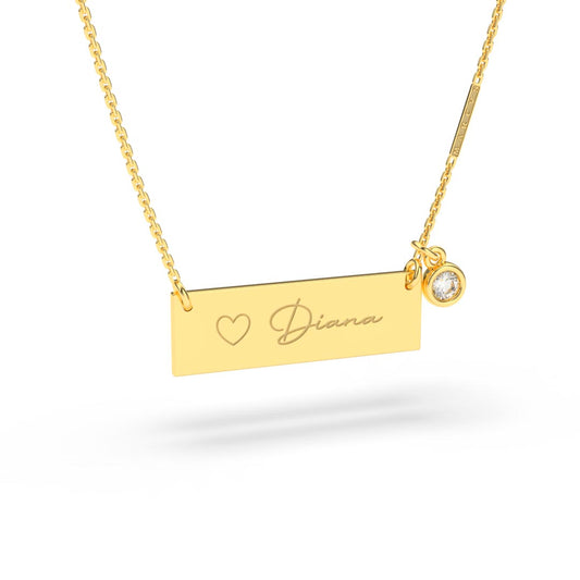 DIJE BARRA ORO 18K  - JOYERIA MARCVS