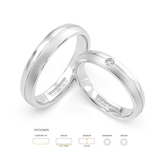 DIMITY ANILLOS DE BODA ORO BLANCO 18K - JOYERIA MARCVS DIMITY ANILLOS DE BODA ORO BLANCO 18K - JOYERIA MARCVS