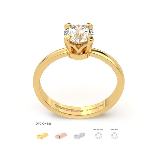 FLYNN ANILLO DE COMPROMISO ORO 18K - JOYERIA MARCVS