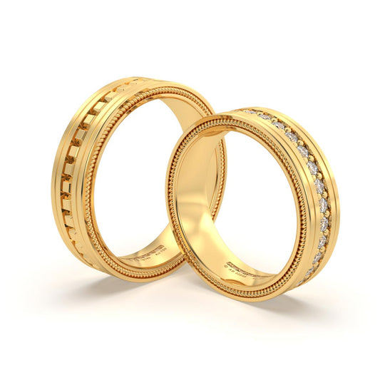 HAZEL ANILLOS DE BODA ORO AMARILLO 18K - JOYERIA MARCVS