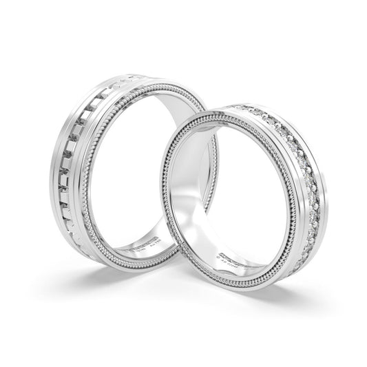 HAZEL ANILLOS DE BODA ORO BLANCO 18K - JOYERIA MARCVS