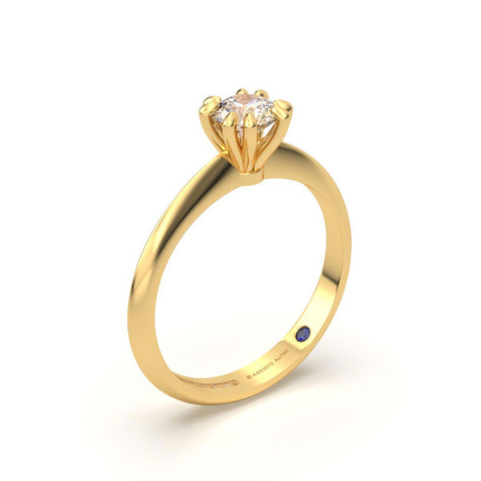JULIG ANILLO DE COMPROMISO ORO 18K - JOYERIA MARCVS