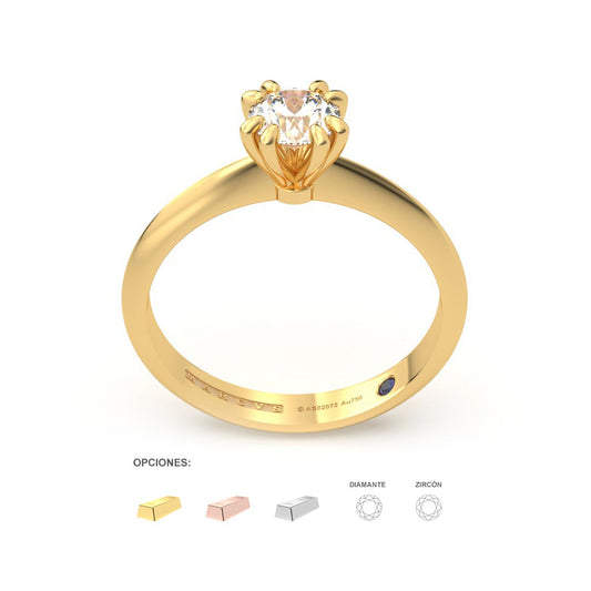 JULIG ANILLO DE COMPROMISO ORO 18K - JOYERIA MARCVS
