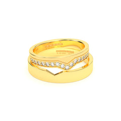 JOSIANE WEDDING RINGS 18K YELLOW GOLD - MARCVS JOYEROS JOSIANE WEDDING RINGS 18K YELLOW GOLD - MARCVS JOYEROS
