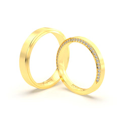 JOSIANE WEDDING RINGS 18K YELLOW GOLD - MARCVS JOYEROS JOSIANE WEDDING RINGS 18K YELLOW GOLD - MARCVS JOYEROS