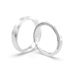 JOSIANE WEDDING RINGS 18K WHITE GOLD - MARCVS JOYEROS JOSIANE WEDDING RINGS 18K WHITE GOLD - MARCVS JOYEROS