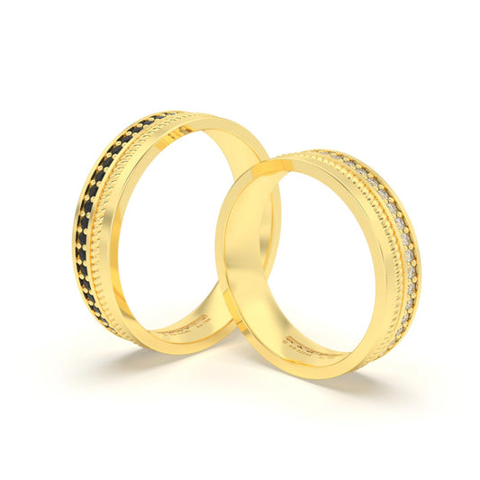 LOWAN ANILLOS DE BODA ORO AMARILLO 18K - JOYERIA MARCVS