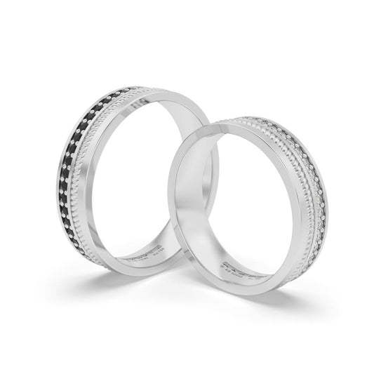LOWAN ANILLOS DE BODA ORO BLANCO 18K - JOYERIA MARCVS
