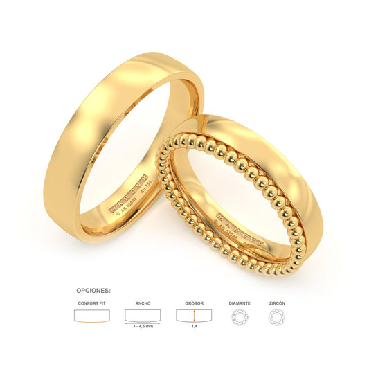 MAEVE ANILLOS DE BODA ORO AMARILLO 18K - JOYERIA MARCVS
