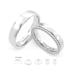 MAEVE ANILLOS DE BODA ORO BLANCO 18K - JOYERIA MARCVS MAEVE ANILLOS DE BODA ORO BLANCO 18K - JOYERIA MARCVS