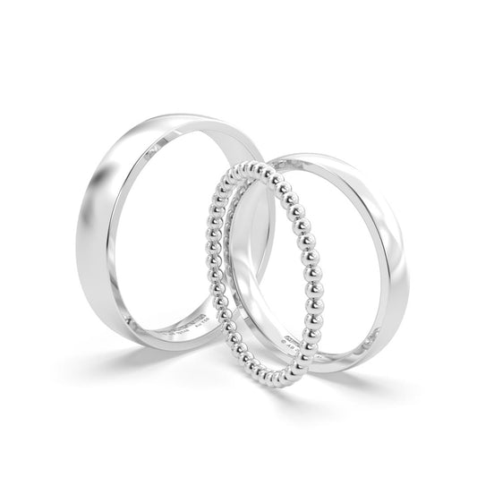 MAEVE ANILLOS DE BODA ORO BLANCO 18K - JOYERIA MARCVS