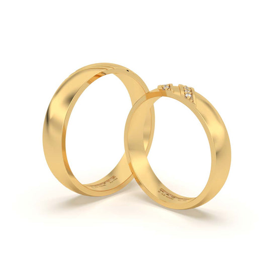 MONAROH ANILLOS DE BODA ORO AMARILLO 18K - JOYERIA MARCVS