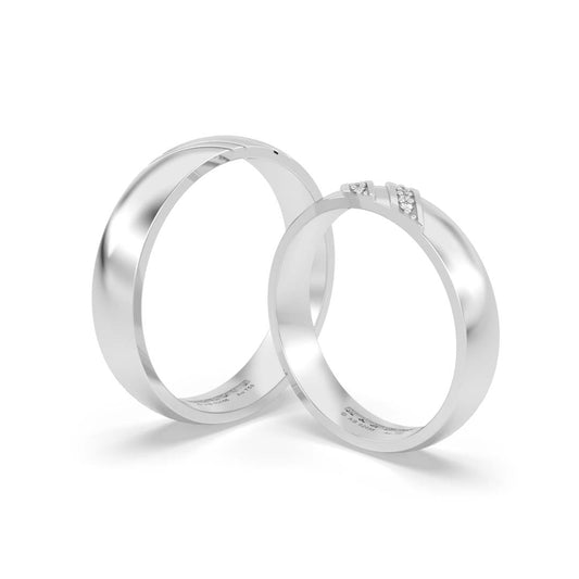 MONAROH ANILLOS DE BODA ORO BLANCO 18K - JOYERIA MARCVS