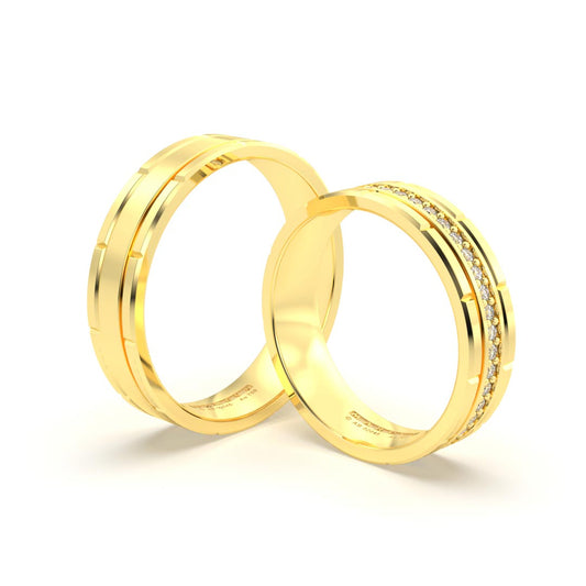 OMMEO ANILLOS DE BODA ORO AMARILLO 18K - JOYERIA MARCVS