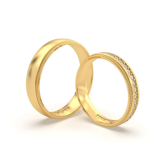 SAVANNAH ANILLOS DE BODA ORO AMARILLO 18K - JOYERIA MARCVS