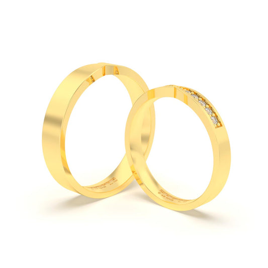 TARNI ANILLOS DE BODA ORO AMARILLO 18K - JOYERIA MARCVS