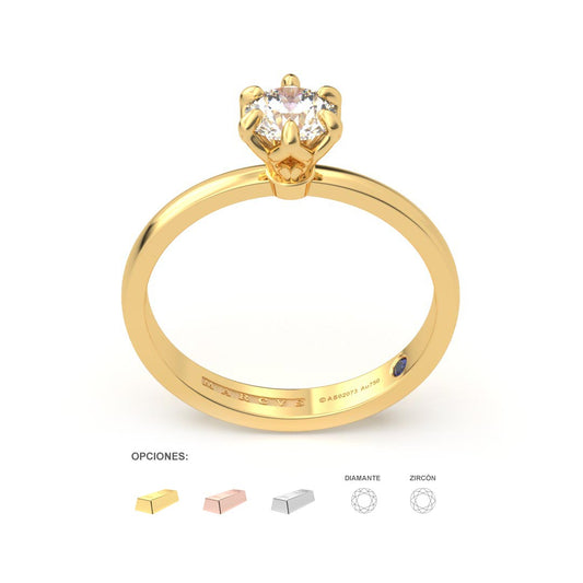 TAU ANILLO DE COMPROMISO ORO 18K - JOYERIA MARCVS