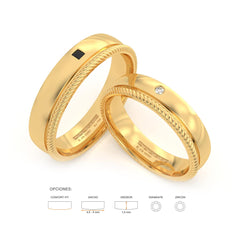 TIDAM ANILLOS DE BODA ORO AMARILLO 18K - JOYERIA MARCVS TIDAM ANILLOS DE BODA ORO AMARILLO 18K - JOYERIA MARCVS