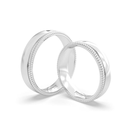 TIDAM ANILLOS DE BODA ORO BLANCO 18K - JOYERIA MARCVS