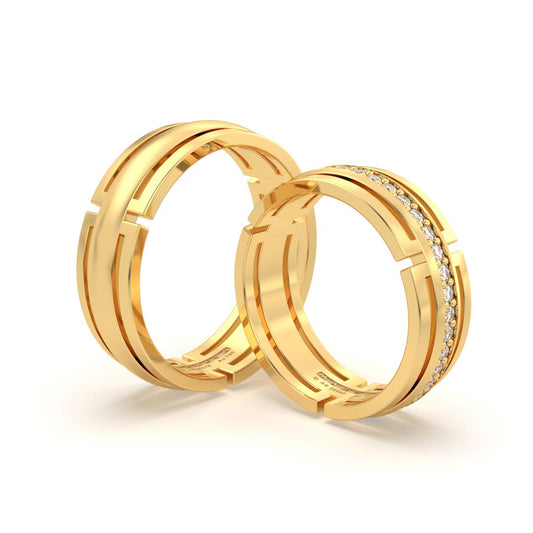 WARU ANILLOS DE BODA ORO AMARILLO 18K - JOYERIA MARCVS