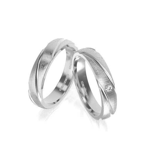 ASTRID WEDDING RINGS 18K WHITE GOLD - MARCVS JOYEROS
