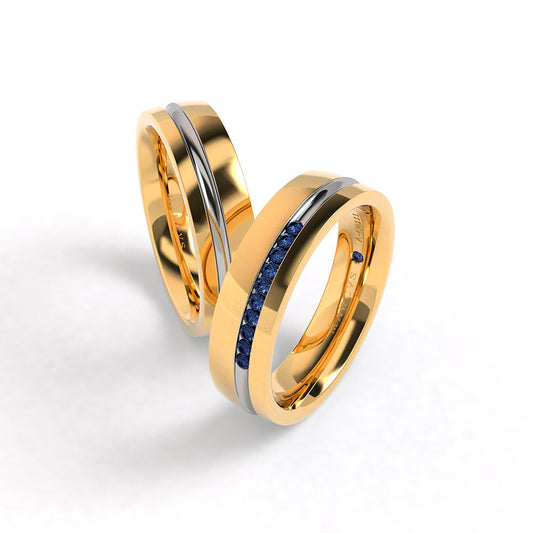 EASTON WEDDING RINGS 18K YELLOW GOLD - MARCVS JOYEROS