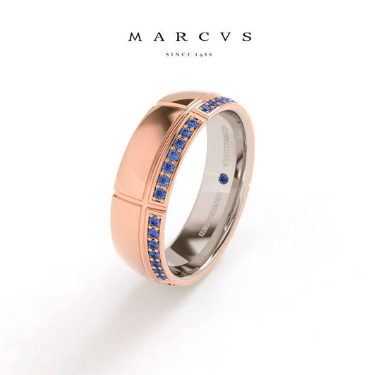ESRA WEDDING RINGS 18K ROSE GOLD - MARCVS JOYEROS