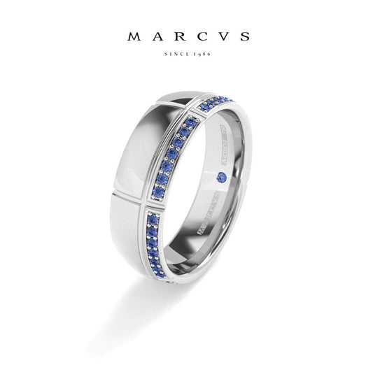 ESRA WEDDING RINGS 18K WHITE GOLD - MARCVS JOYEROS