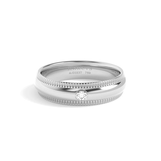 DARIUS WEDDING RINGS 18K WHITE GOLD - MARCVS JOYEROS