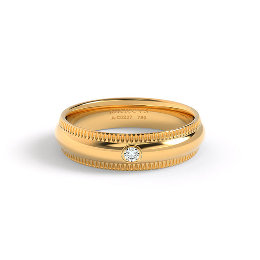DARIUS WEDDING RINGS 18K YELLOW GOLD - MARCVS JOYEROS