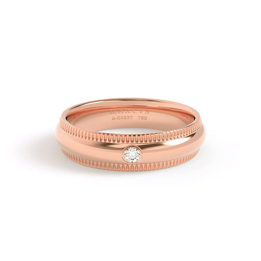 DARIUS WEDDING RINGS ROSE GOLD 18K - MARCVS JOYEROS