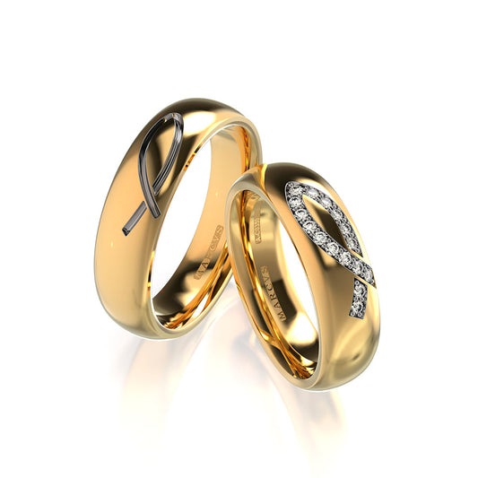 PAZ WEDDING RINGS 18K YELLOW GOLD - MARCVS JOYEROS