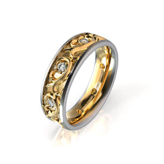 VINCENZA WEDDING RINGS 18K YELLOW GOLD - MARCVS JOYEROS VINCENZA WEDDING RINGS 18K YELLOW GOLD - MARCVS JOYEROS