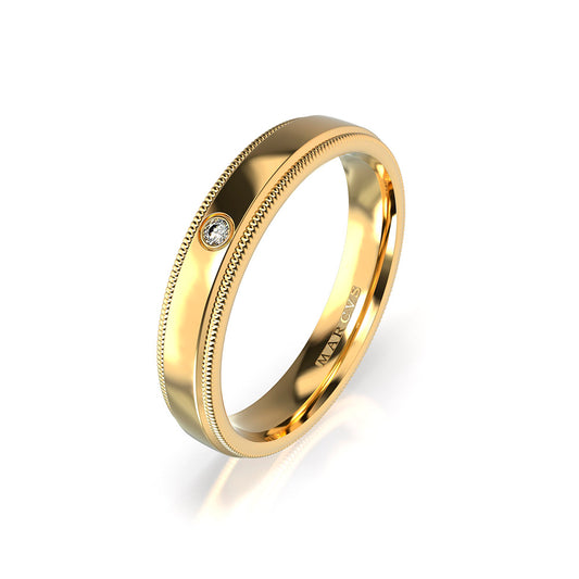 LARS WEDDING RINGS 18K YELLOW GOLD - MARCVS JOYEROS