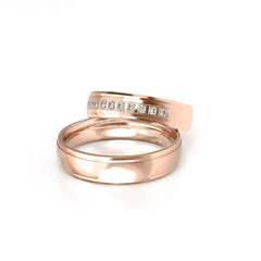 AUBREY WEDDING RINGS 18K ROSE GOLD - MARCVS JOYEROS AUBREY WEDDING RINGS 18K ROSE GOLD - MARCVS JOYEROS