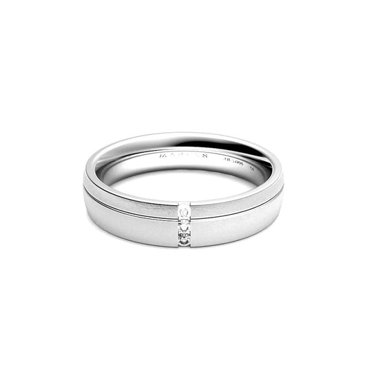ELEA 18K WHITE GOLD WEDDING RINGS - MARCVS JOYEROS
